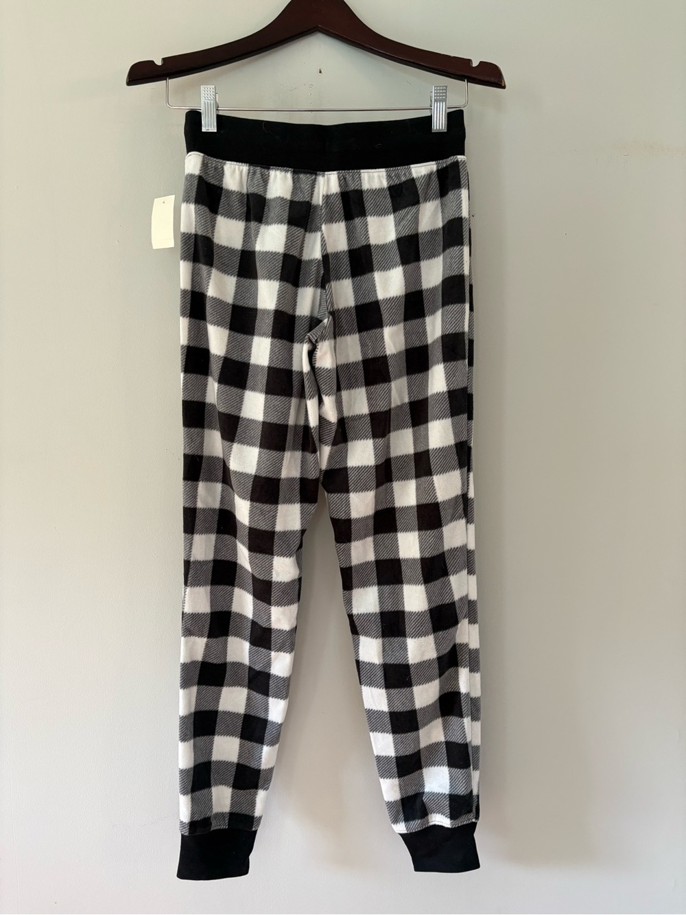 Aeropostale Gray Black Buffalo Plaid Polyfleece Sleep Joggers Sz XS Clean Girl - Picture 6 of 8